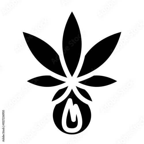 Cannabis Comet Vector Design Icon Style