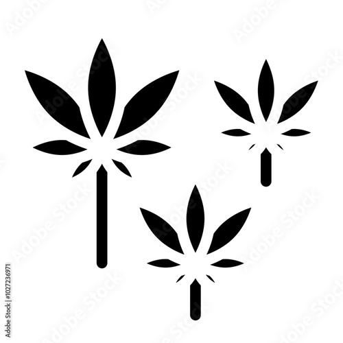 Ganja Garden Vector Design Icon Style