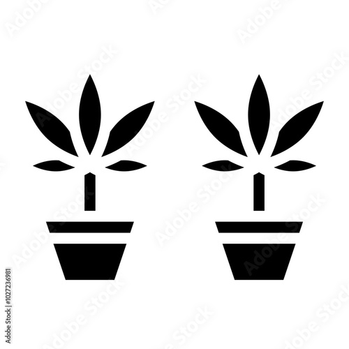 Pot Pathway Vector Design Icon Style