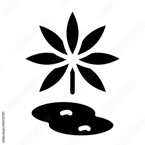 Sativa Splash Vector Design Icon Style