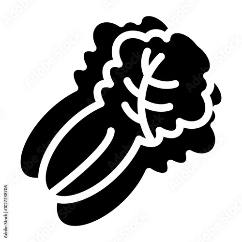 Napa Cabbage Vector Design Icon Style