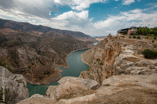 Türkiye, Siirt province; Perforated stone, Botan valley. photo