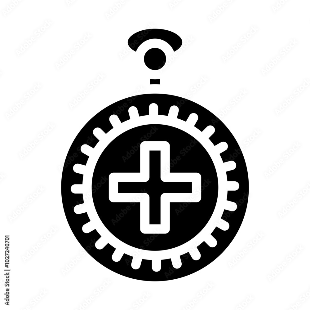 Cure Compass Vector Design Icon Style Cure Compass Vector Design Icon Style