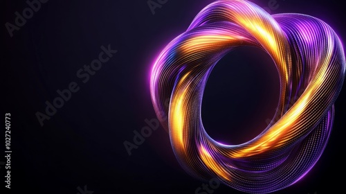 Abstract 3D Data Streams Vortex in Motion, Technology, Digital Innovation, Data Science, Network Visualization, and Advanced Computing Background.