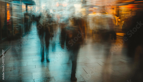 Wallpaper Mural Capture people where the entire image is slightly blurred, playing with focus to create a sense of mystery and ambiguity, as if the person is fading in and out of perception Torontodigital.ca