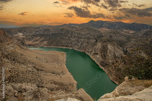 Obraz na płótnie Türkiye, Siirt province; Perforated stone, Botan valley. w salonie