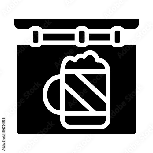 Biergarten Vector Design Icon Style