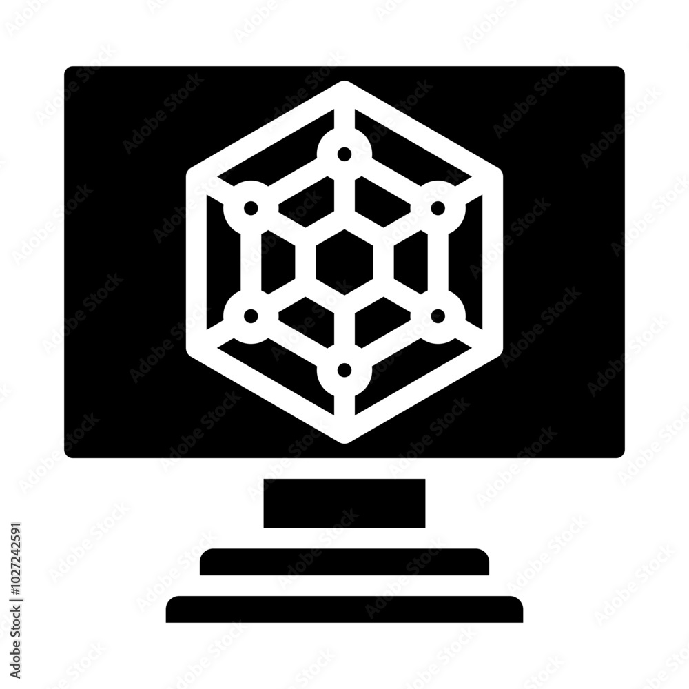 Radar Chart Emblem Vector Design Icon Style Radar Chart Emblem Vector Design Icon Style