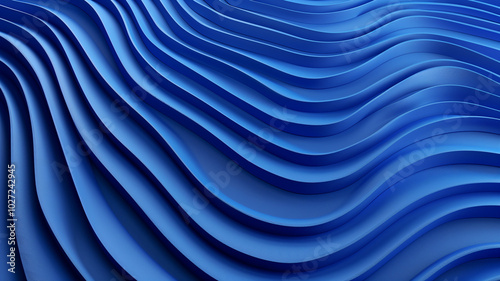 3d render of soft wavy lines. Abstract 3d background