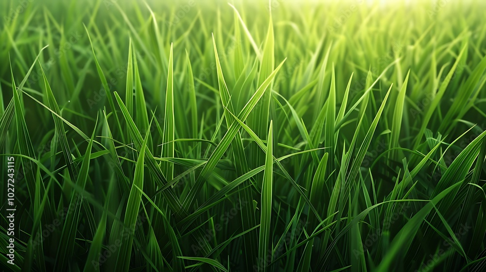 Green fresh paddy field background Green fresh paddy field background