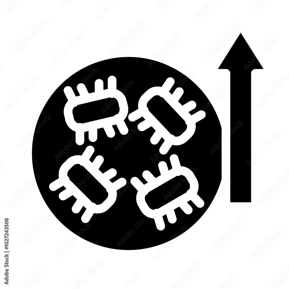 Bacterial Growth Vector Design Icon Style Bacterial Growth Vector Design Icon Style