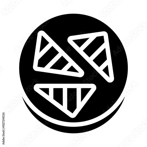 Grilled Polenta Vector Design Icon Style