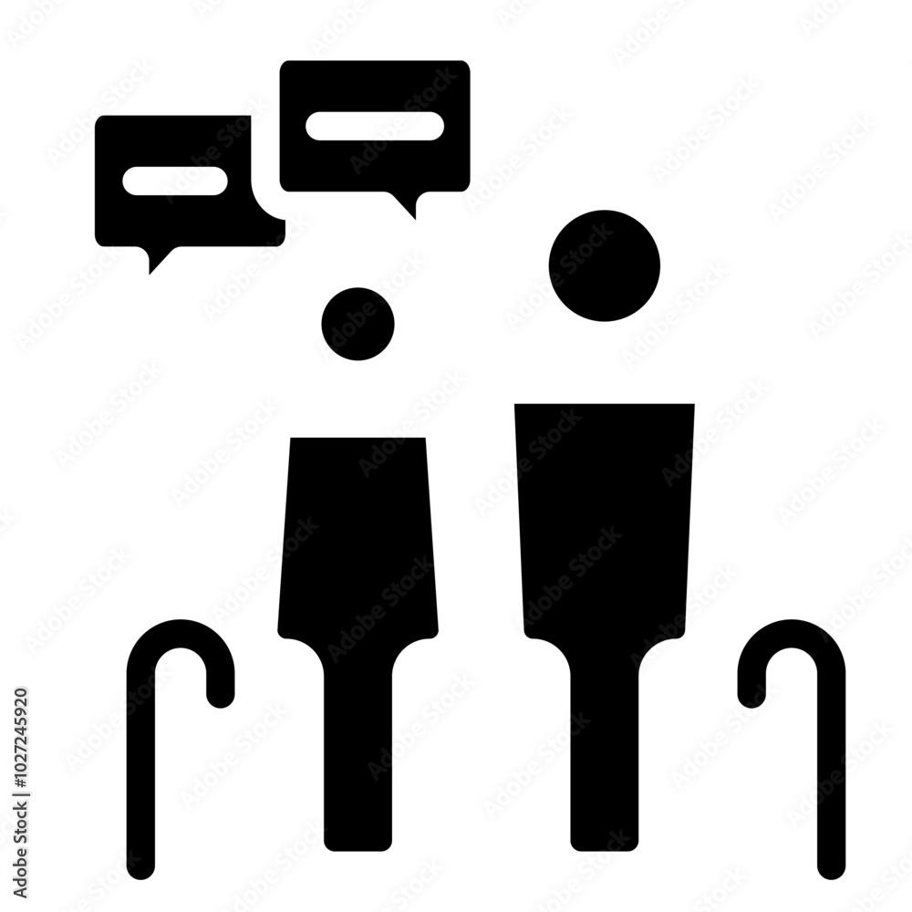 Senior Community Vector Design Icon Style Senior Community Vector Design Icon Style