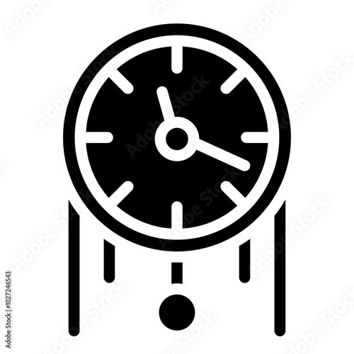 Retro Clock Vector Design Icon Style