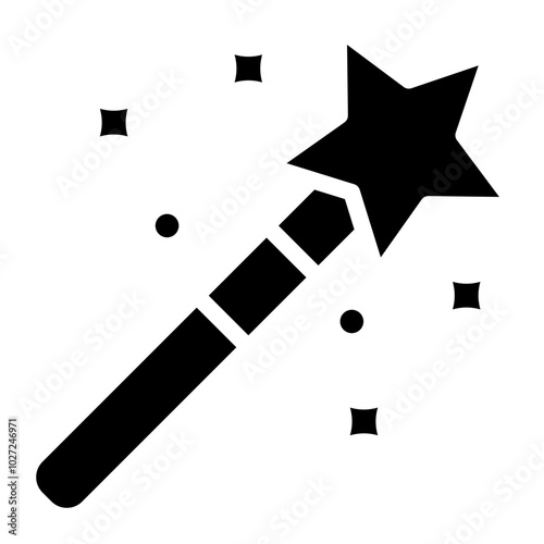 Magic Wand Vector Design Icon Style