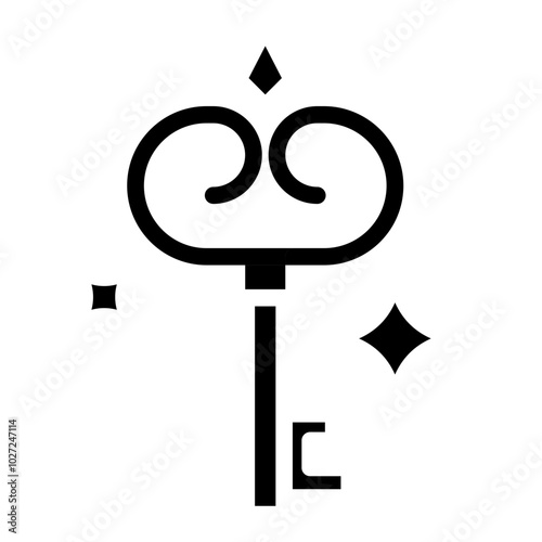 Enchanted Key Vector Design Icon Style