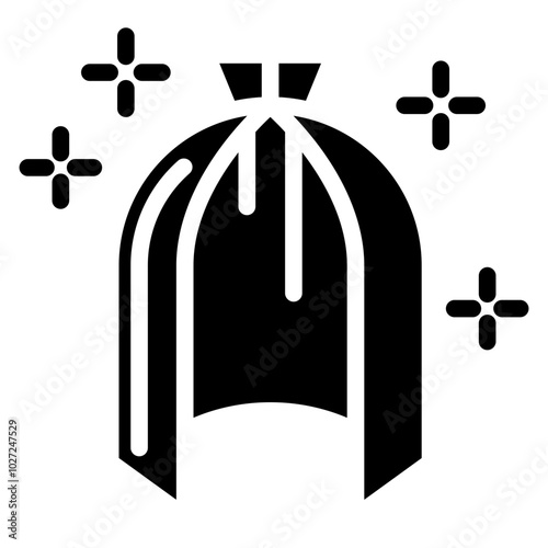 Mystic Cloak Vector Design Icon Style