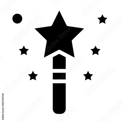 Starlight Wand Vector Design Icon Style