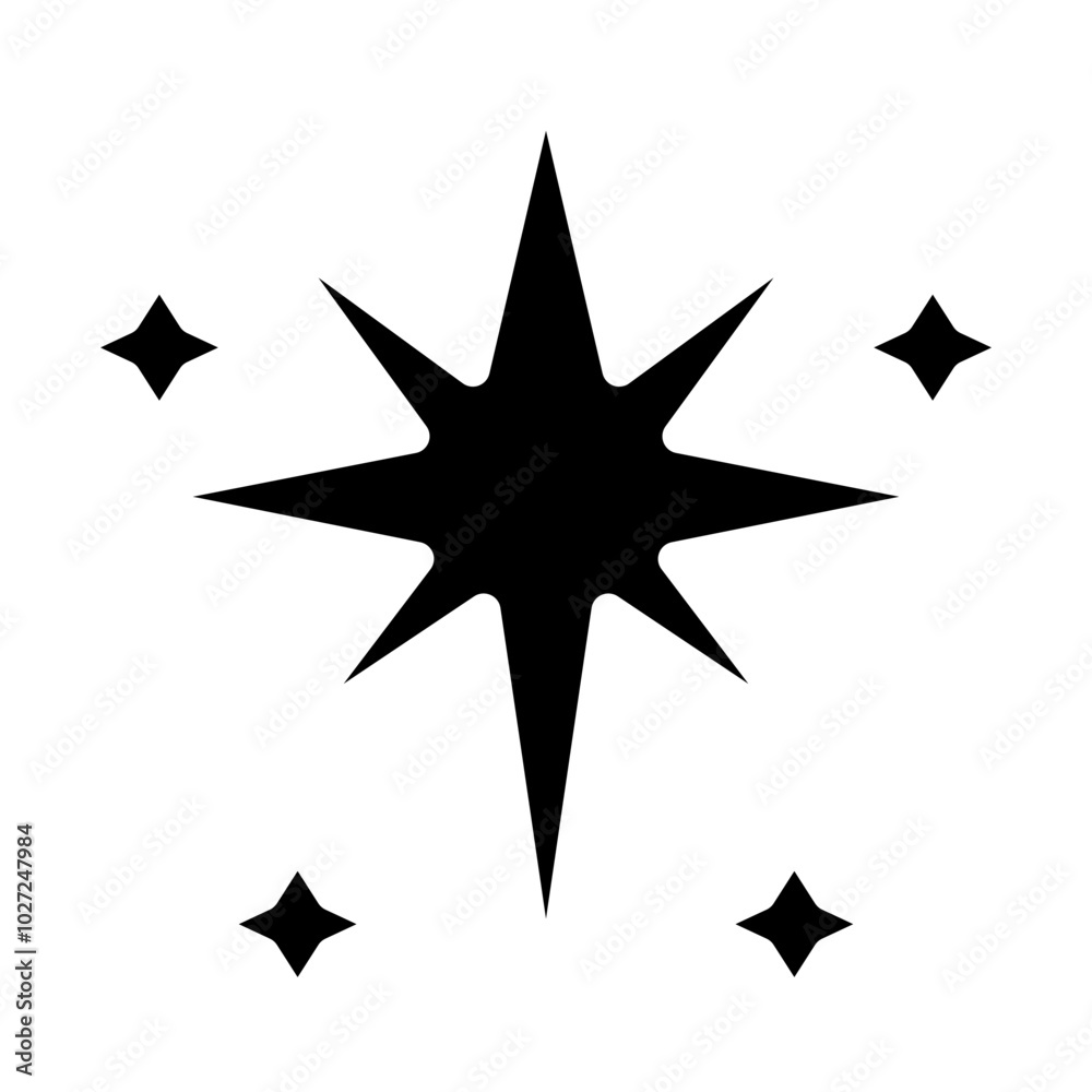 North Star Vector Design Icon Style