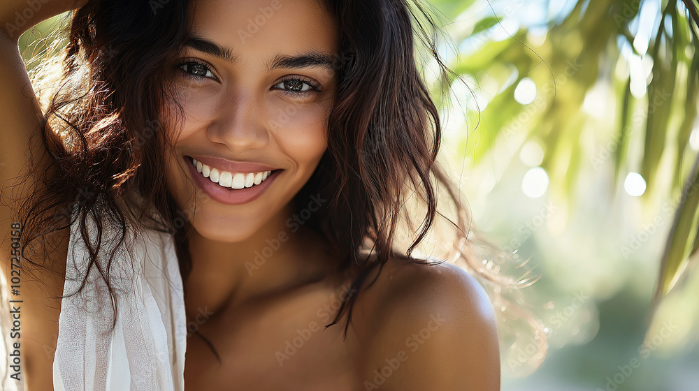 Strahlende Schönheit: Junge, charmante Influencerin lächelt in Nahaufnahme. Ein Porträt voller Ausstrahlung und Anziehungskraft, perfekt für Social Media und Lifestyle Strahlende Schönheit: Junge, charmante Influencerin lächelt in Nahaufnahme. Ein Porträt voller Ausstrahlung und Anziehungskraft, perfekt für Social Media und Lifestyle