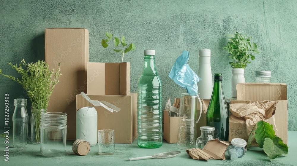 An artist's rendering of circular economy principles, with products designed for reuse and minimal waste An artist's rendering of circular economy principles, with products designed for reuse and minimal waste