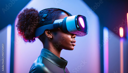 Portrait of a Woman in VR, Highlighting Tech Details