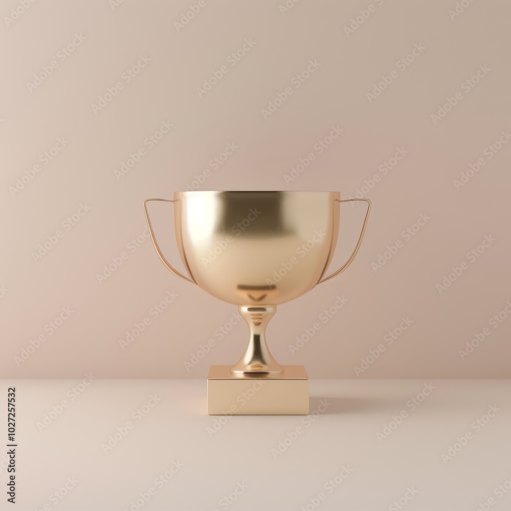 A small, elegant trophy, gleaming under soft light, symbolizes understated achievement and aspiration in its minimalistic beauty. A small, elegant trophy, gleaming under soft light, symbolizes understated achievement and aspiration in its minimalistic beauty.
