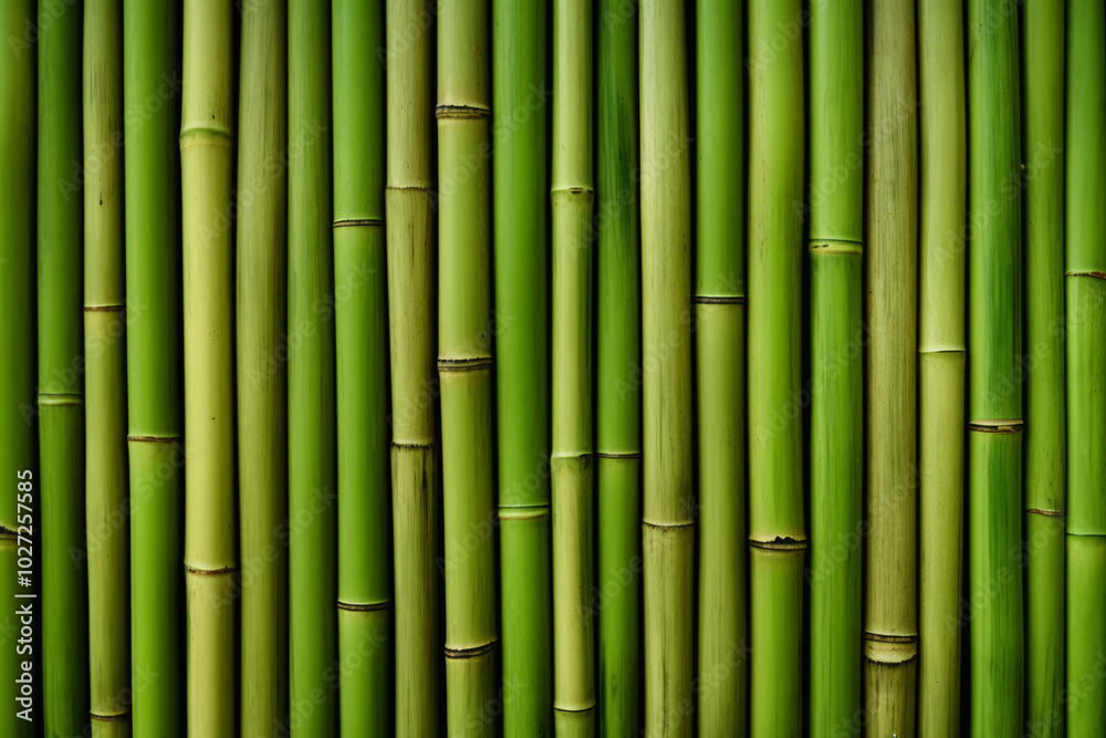 Processed collage of green bamboo fence surface texture. Background for banner, backdrop Processed collage of green bamboo fence surface texture. Background for banner, backdrop
