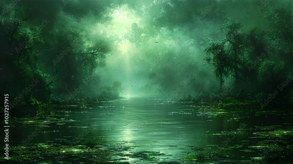 Enchanted Forest River: A Dreamy Landscape Enchanted Forest River: A Dreamy Landscape