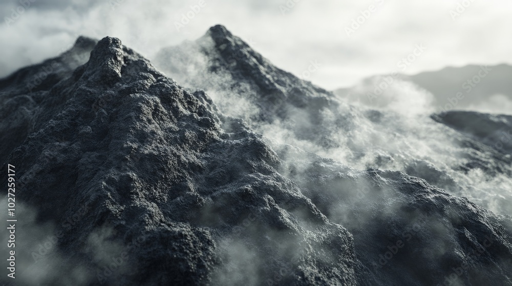 Majestic Mountain Peaks Shrouded in Mist and Mystery Majestic Mountain Peaks Shrouded in Mist and Mystery