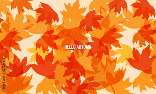 hello autumn poster template set for social media, Instagram, banners