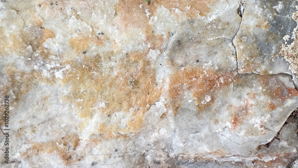 Obraz premium White brown stone floor, hard, rough and cracked texture, stone background, abstract background.