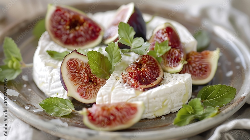 Goat cheese figs and feijoa Goat cheese figs and feijoa