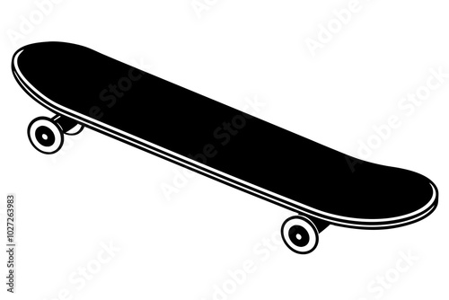 skateboard isolated on white background