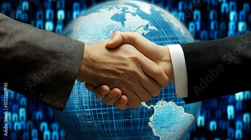 Business Handshake in Front...