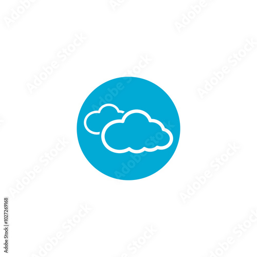 Cloud icon isolated on transparent background