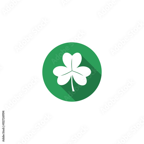 Shamrock icon isolated on transparent background photo