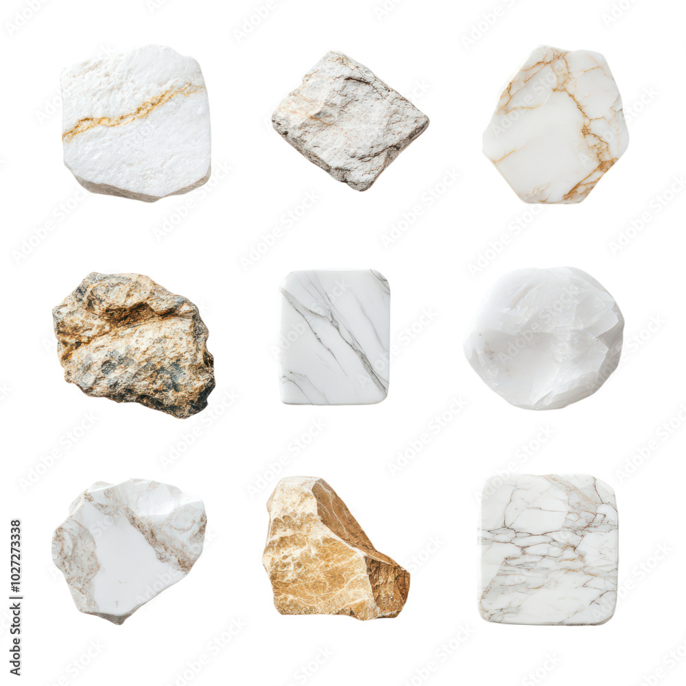 Elegant Top View Collection of Luxury Marble Stones in Various Textures and Colors Elegant Top View Collection of Luxury Marble Stones in Various Textures and Colors