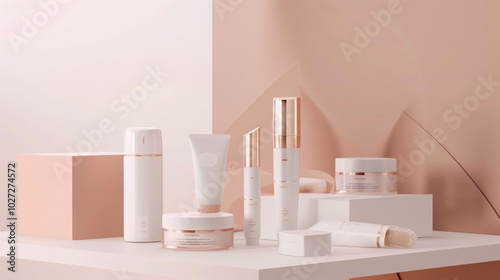 Wallpaper Mural A futuristic beauty design concept featuring sleek, minimalistic packaging and innovative technology in beauty products Torontodigital.ca