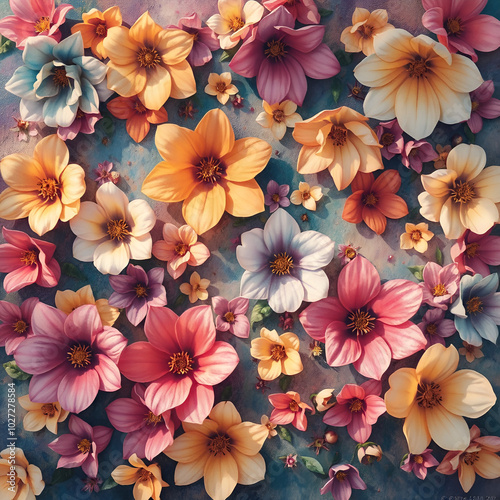 flowers on the sand