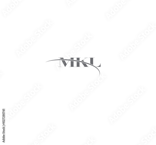 MKL letter logo design with white background in illustrator, vector logo modern alphabet font overlap style photo