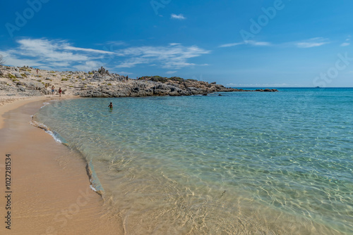 A glimpse of Su Giudeu beach, Domus de Maria, Sardinia, Italy