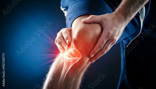 Knee pain of a man symbol