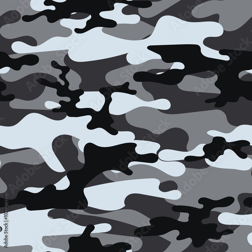 grey modern military vector camouflage print, seamless pattern for clothing headband or print. camouflage from pols	