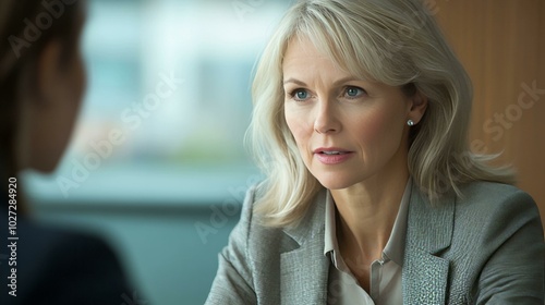 Dynamic Business Conversation: A Professional Woman Engaged in a Serious Discussion Free Download Dynamic Business Conversation: A Professional Woman Engaged in a Serious Discussion - GFXLoad