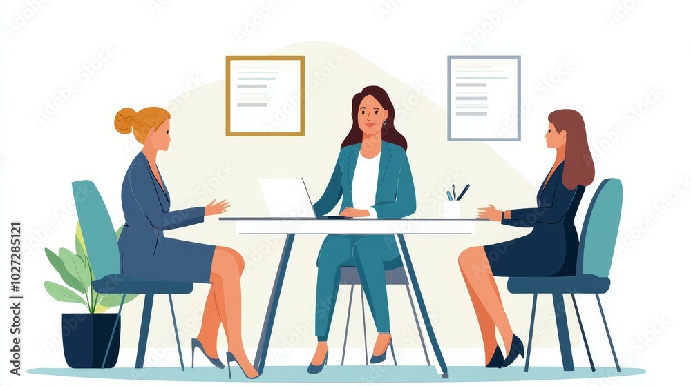 Engaging Business Meeting among Professionals in a Modern Office Setting Engaging Business Meeting among Professionals in a Modern Office Setting
