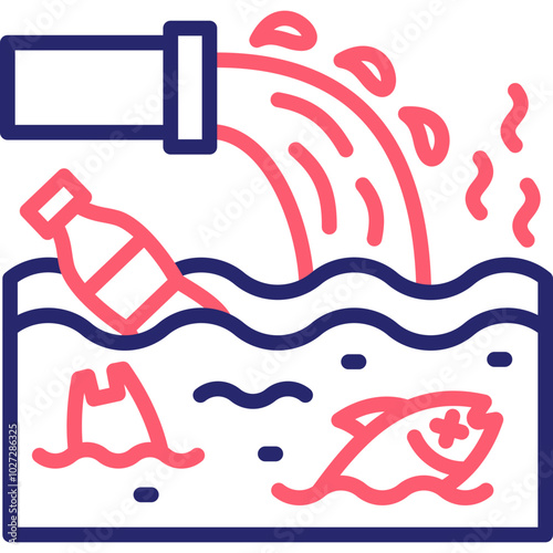 Water Pollution Icon