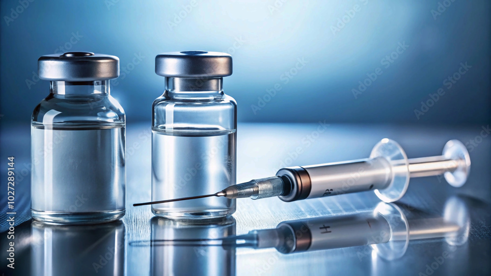 syringe and vials syringe and vials