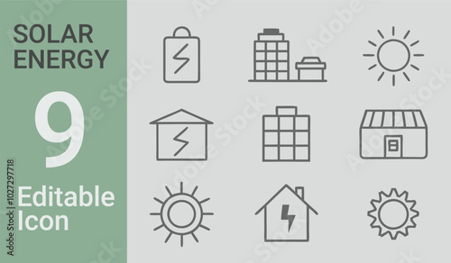 A picture of 9 solar bundle a house and a house with the words solar on it	
