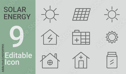 A picture of 9 solar bundle a house and a house with the words solar on it	
